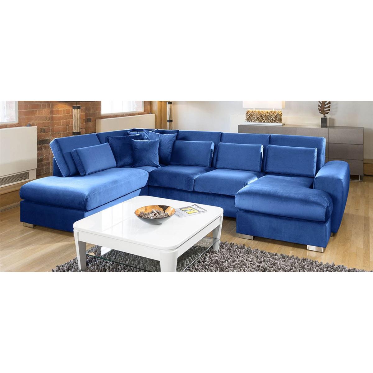 Stunning Corner Sofa Velvet Quatropi Ohio Large 5 Seater L Shaped 33L – image 10