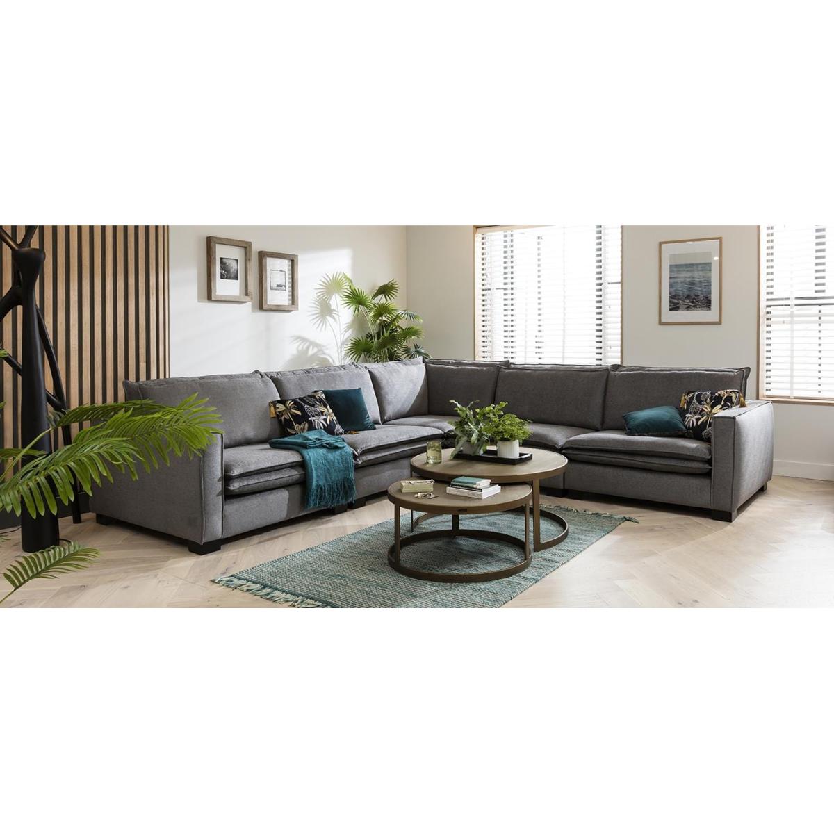 Quatropi 6 Seater Modular Corner Sofa - Right Hand L-Shape, Kyle 360x306cm – image 4