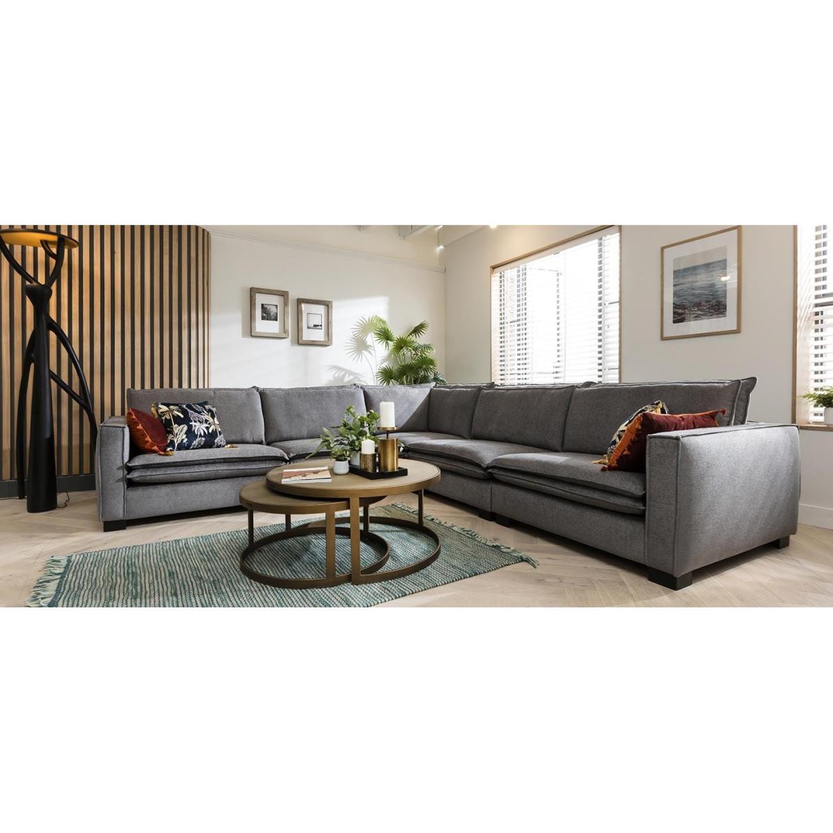 Quatropi 6 Seater Modular Corner Sofa - Right Hand L-Shape, Kyle 360x306cm – image 6