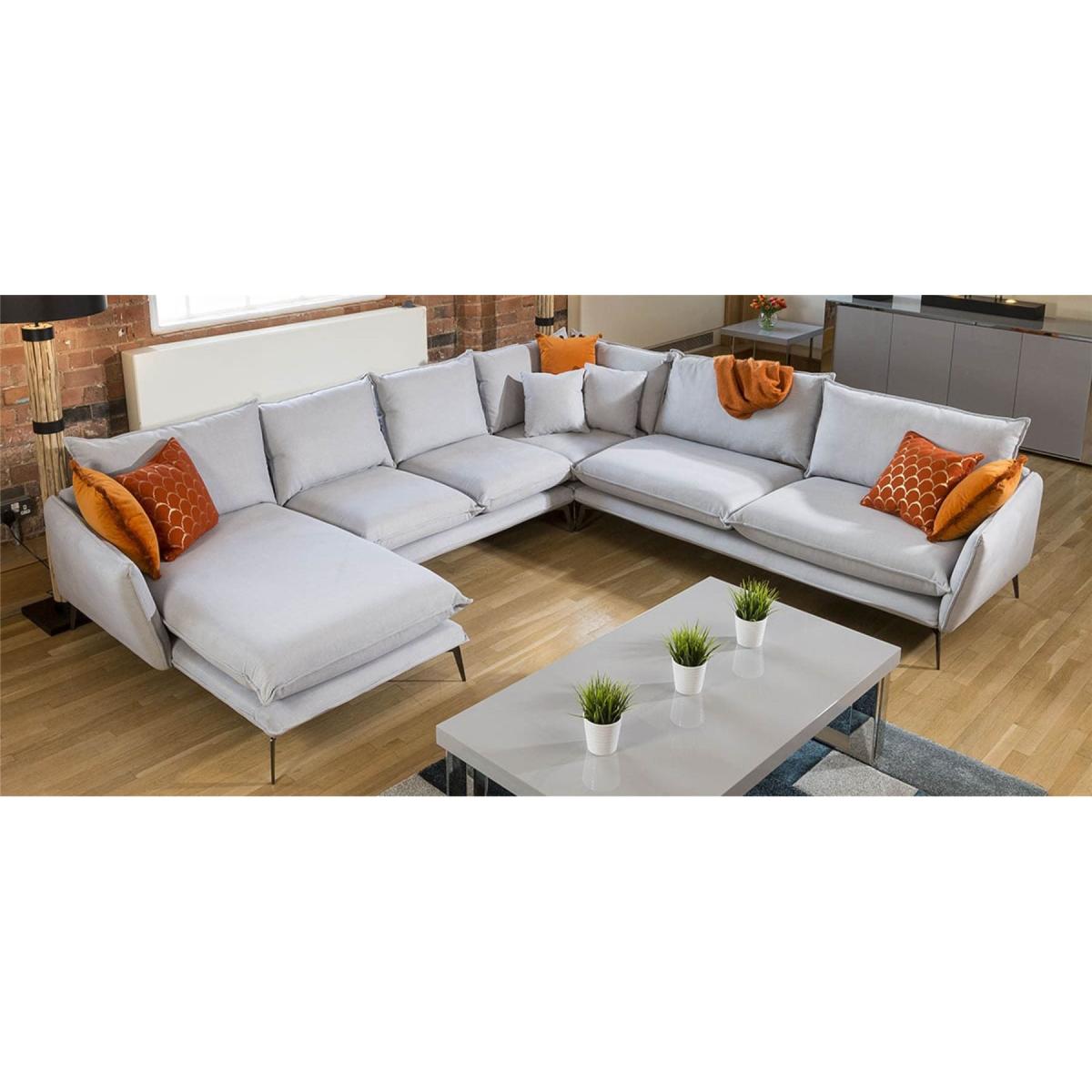 Rachel Giant U Shape Contemporary Modular Sofa Many Fabrics 3.3 x 3.15m – image 2