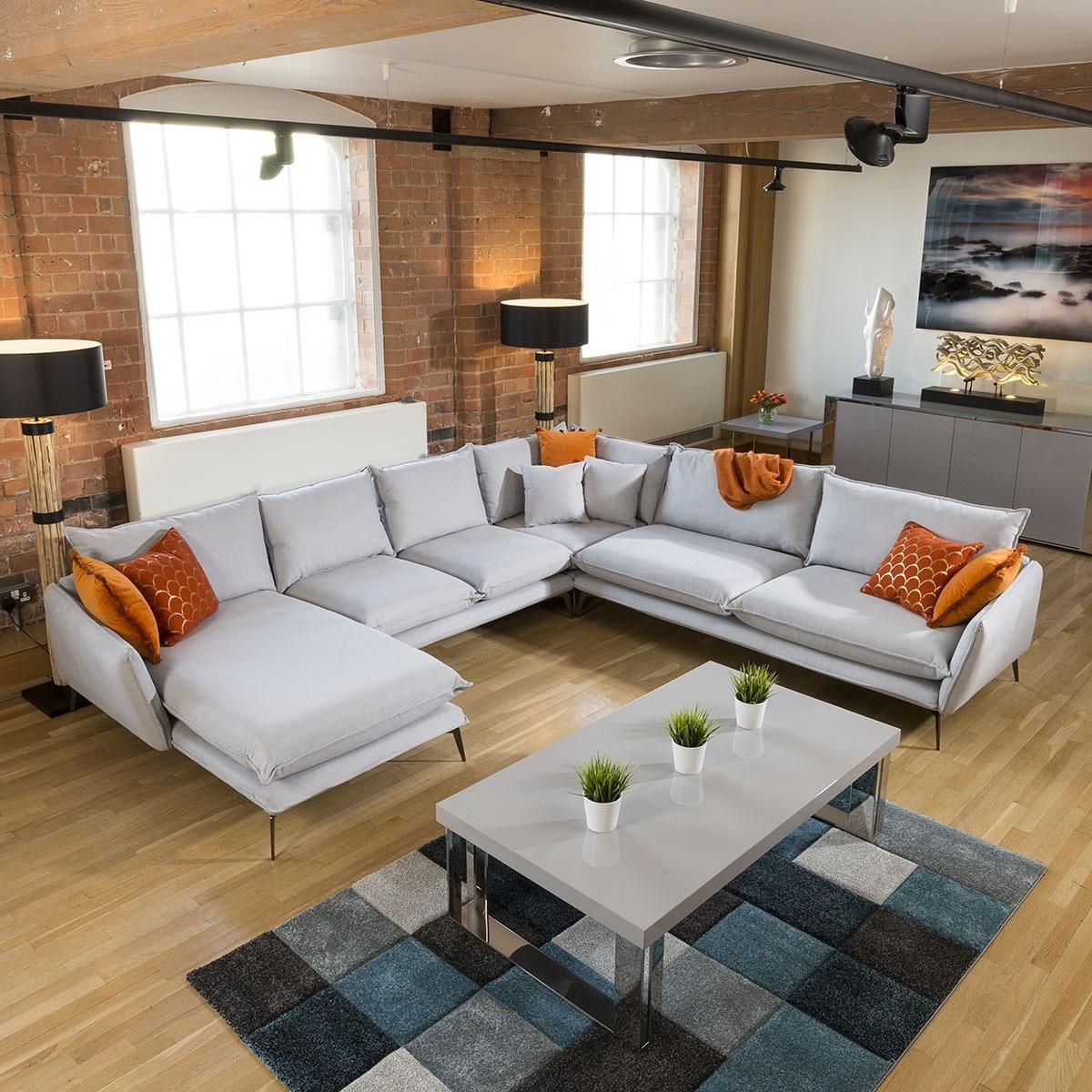 Rachel Giant U Shape Contemporary Modular Sofa Many Fabrics 3.3 x 3.15m – image 1