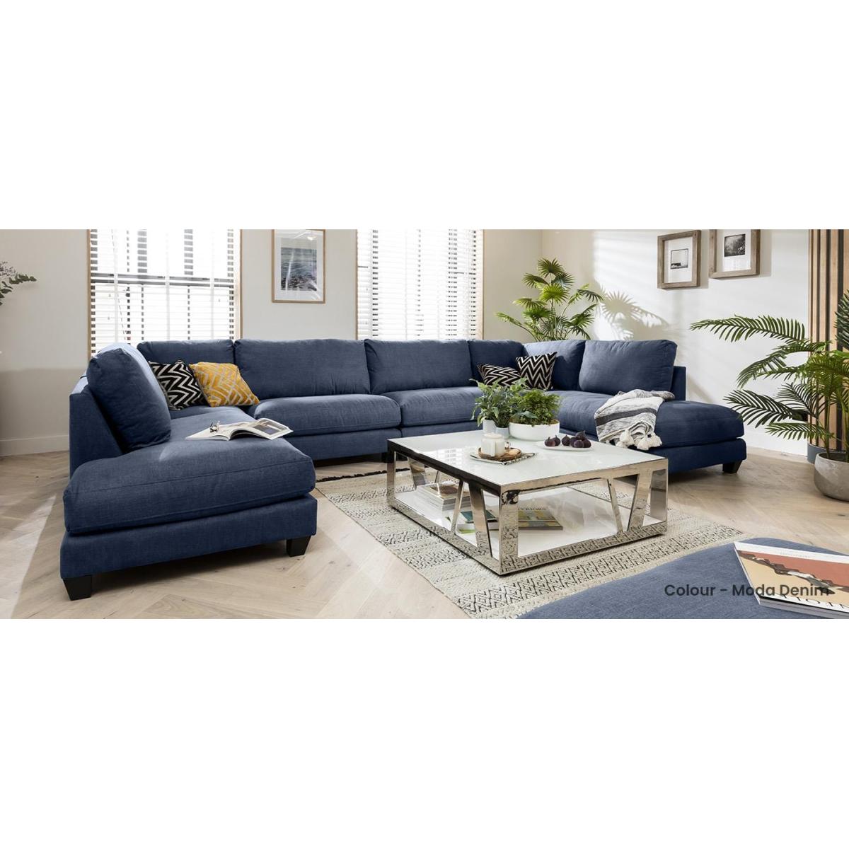 Modern Modular U Shape Corner 6 Seater Sofa 400x225cm Custom Fabric – image 8