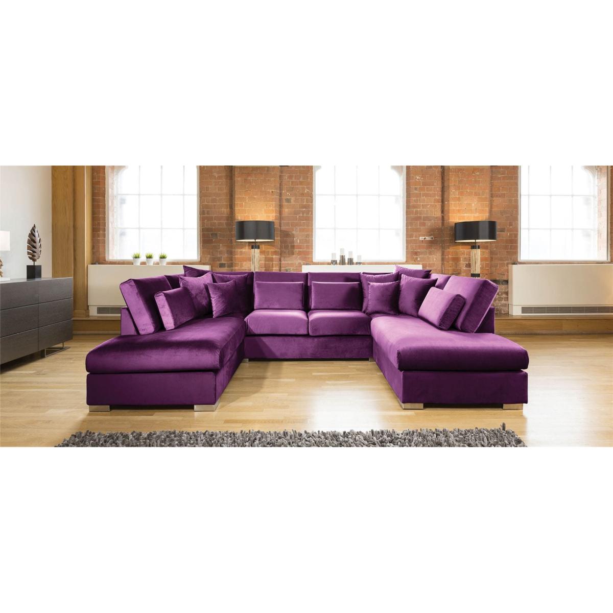 Quatropi Ohio Comfy Luxury Large U Shape Corner Sofa 6 Seater Velvet 8 – image 8