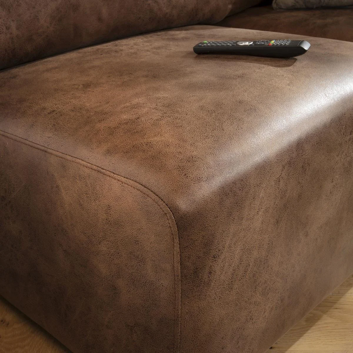 ExDisplay Martha 6 Seater Corner Sofa Antique Brown 348x266cm 15R – image 3
