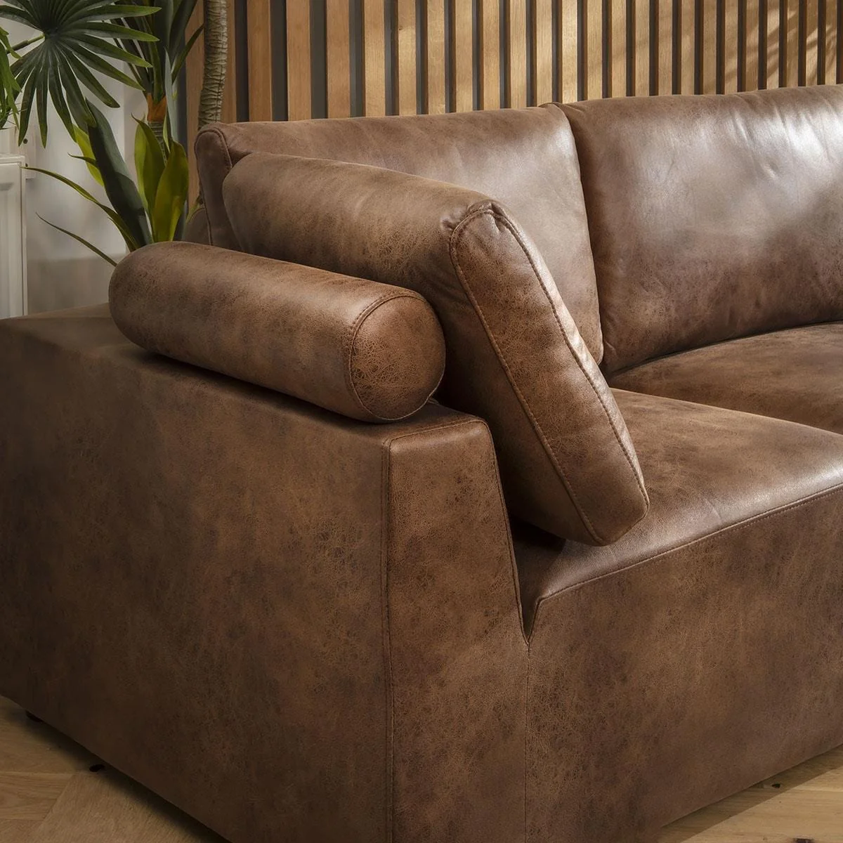 ExDisplay Martha 6 Seater Corner Sofa Antique Brown 348x266cm 15R – image 7