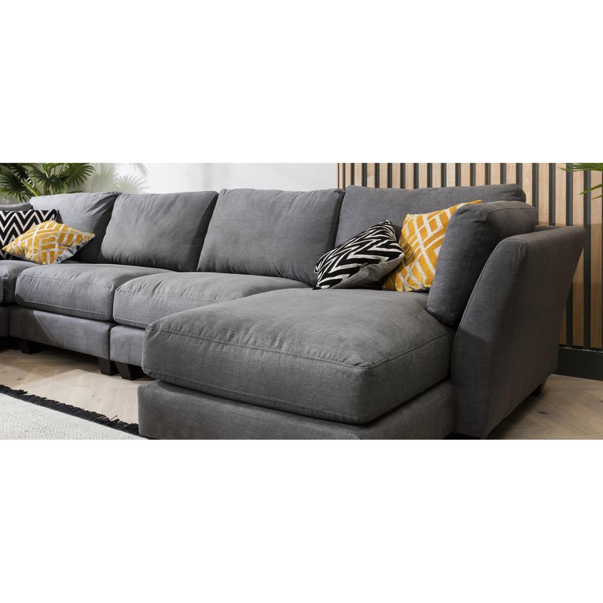 Modern Modular L Shape Corner Sofa 4 Seater 374x162cm Custom Fabric – image 7