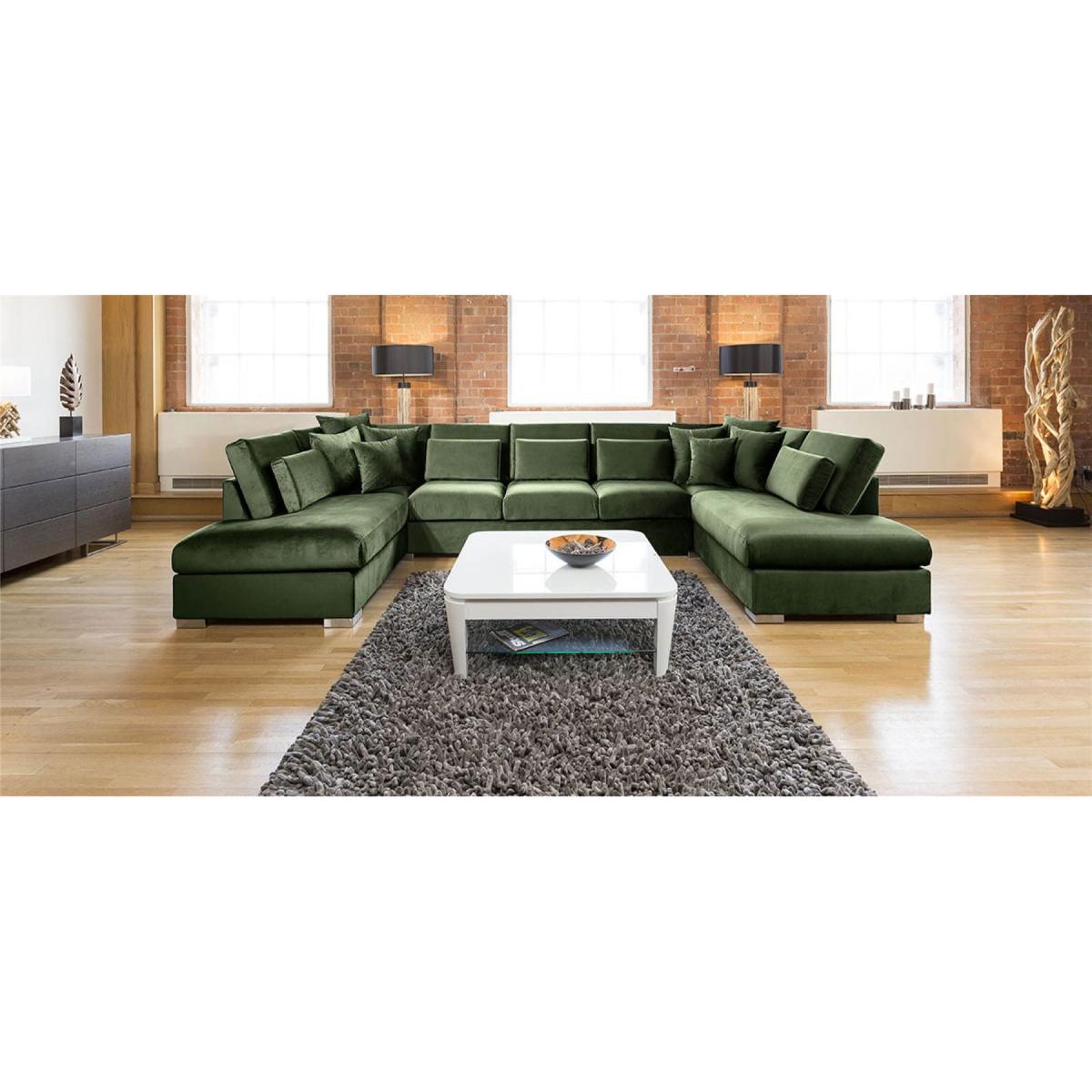 Quatropi Ohio Luxury Extra Large U Shape Corner Sofa Velvet Fabric 81 – image 10