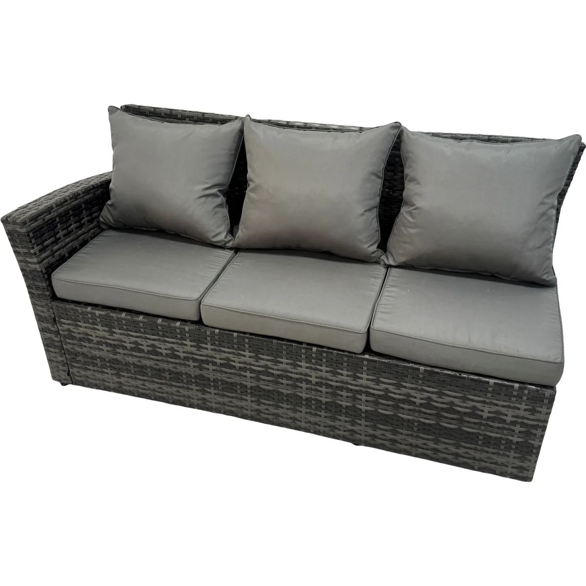 Fimous Rattan 12-Seater Patio Corner Sofa and Dining Set Dark Grey Mixed - Dark Grey Mixed – image 4
