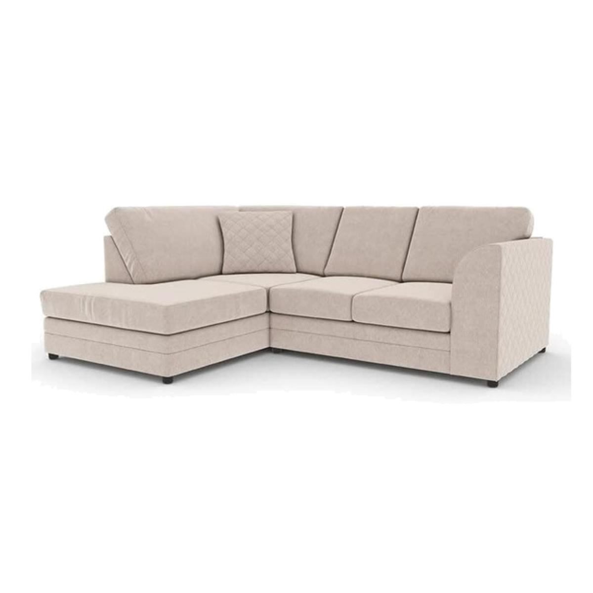 Harry High Back Corner Sofa - Beige / Left-hand