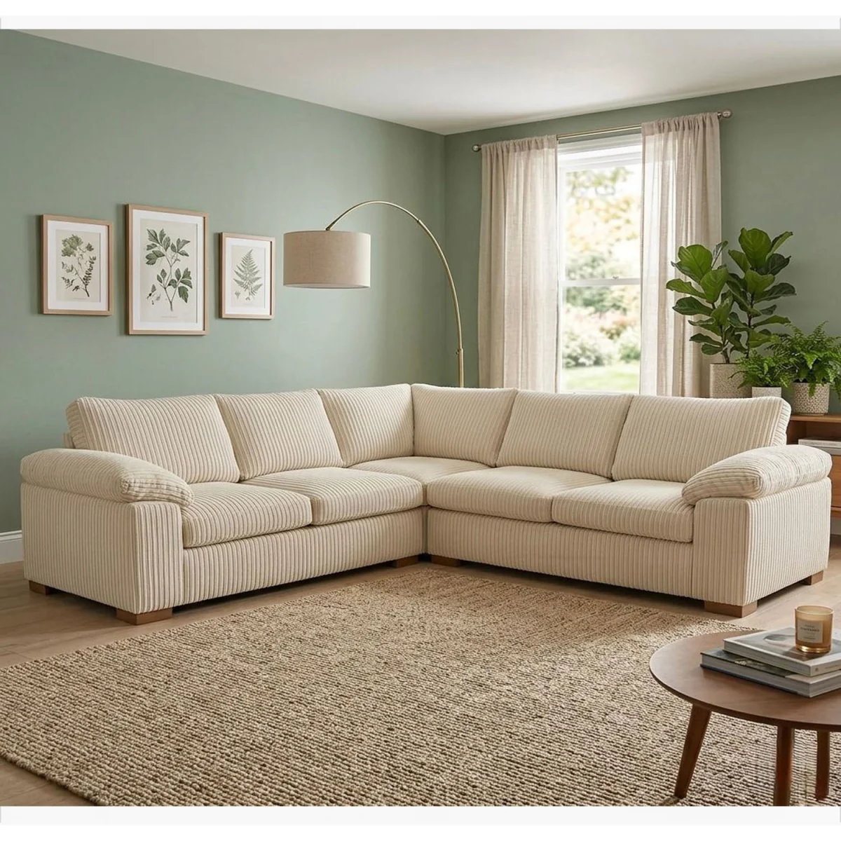 Amalfi Jumbo Cord 2C2 Corner Sofa