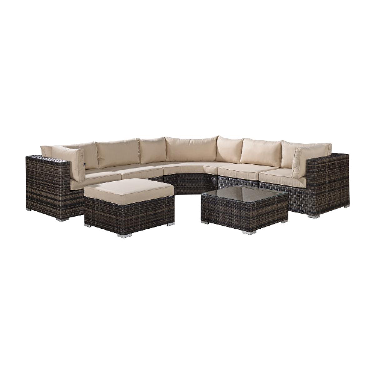 Nova Hampton Corner Sofa Set - Brown