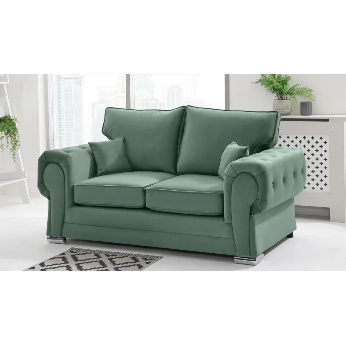 VERONA Plush Fabric 2 Corner 2 (2C2) Scatter Back Sofa – image 6