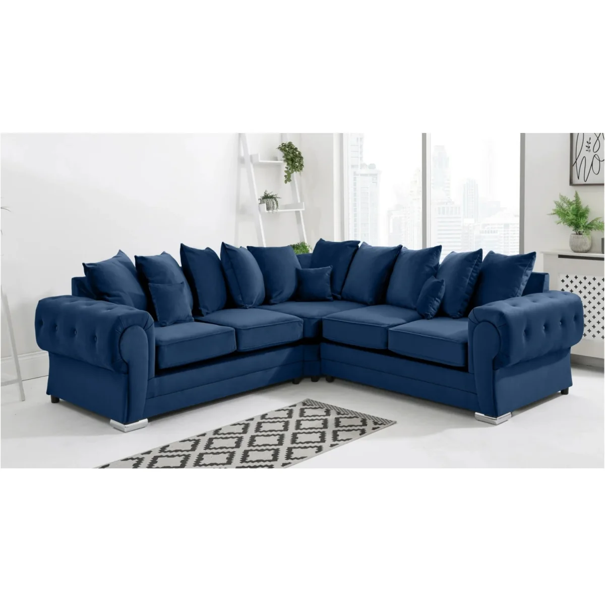 VERONA Plush Fabric 2 Corner 2 (2C2) Scatter Back Sofa – image 8