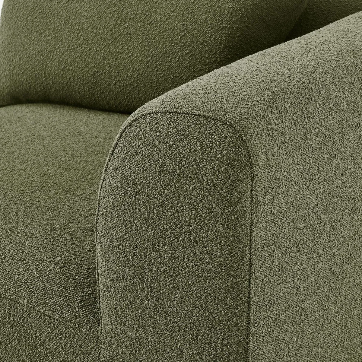 Drift Boucle Fabric 5 Seater U-Shaped Modular Corner Sofa - Green – image 4