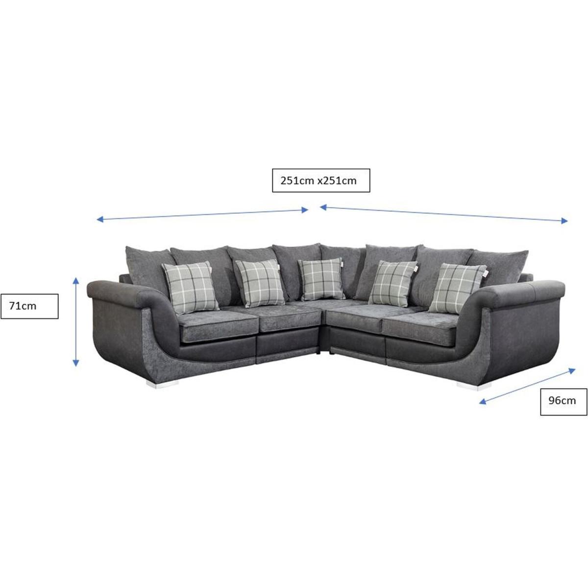 Balmoral Corner Sofa 2 and 2 Seater - Grey – image 3