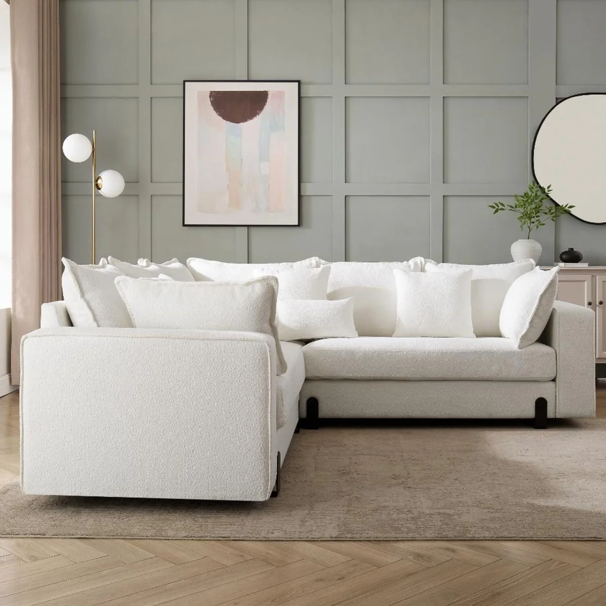 Hayley Corner Sofa - White Boucle – image 3