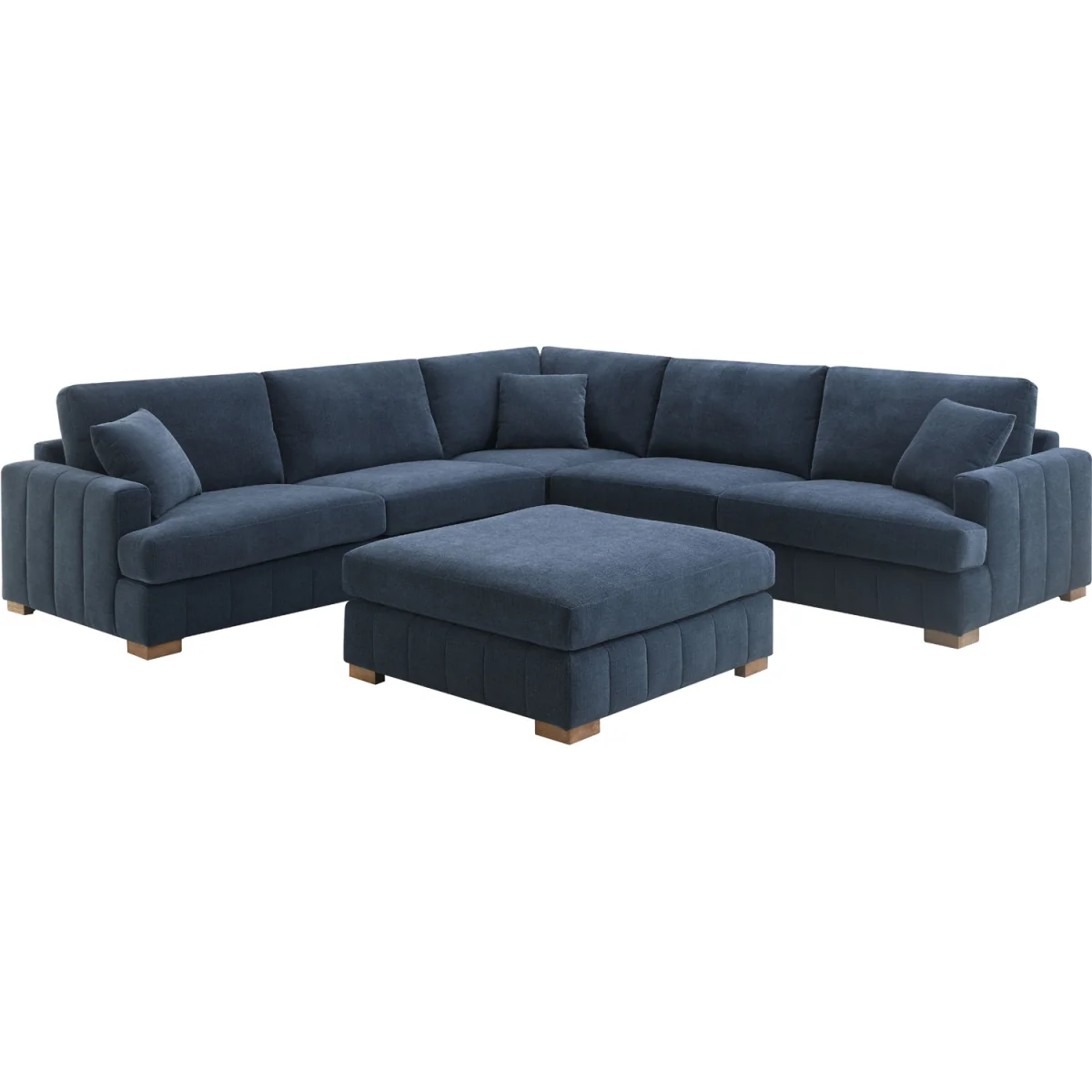 Arden Corner Sofa with Footstool - Navy – image 2