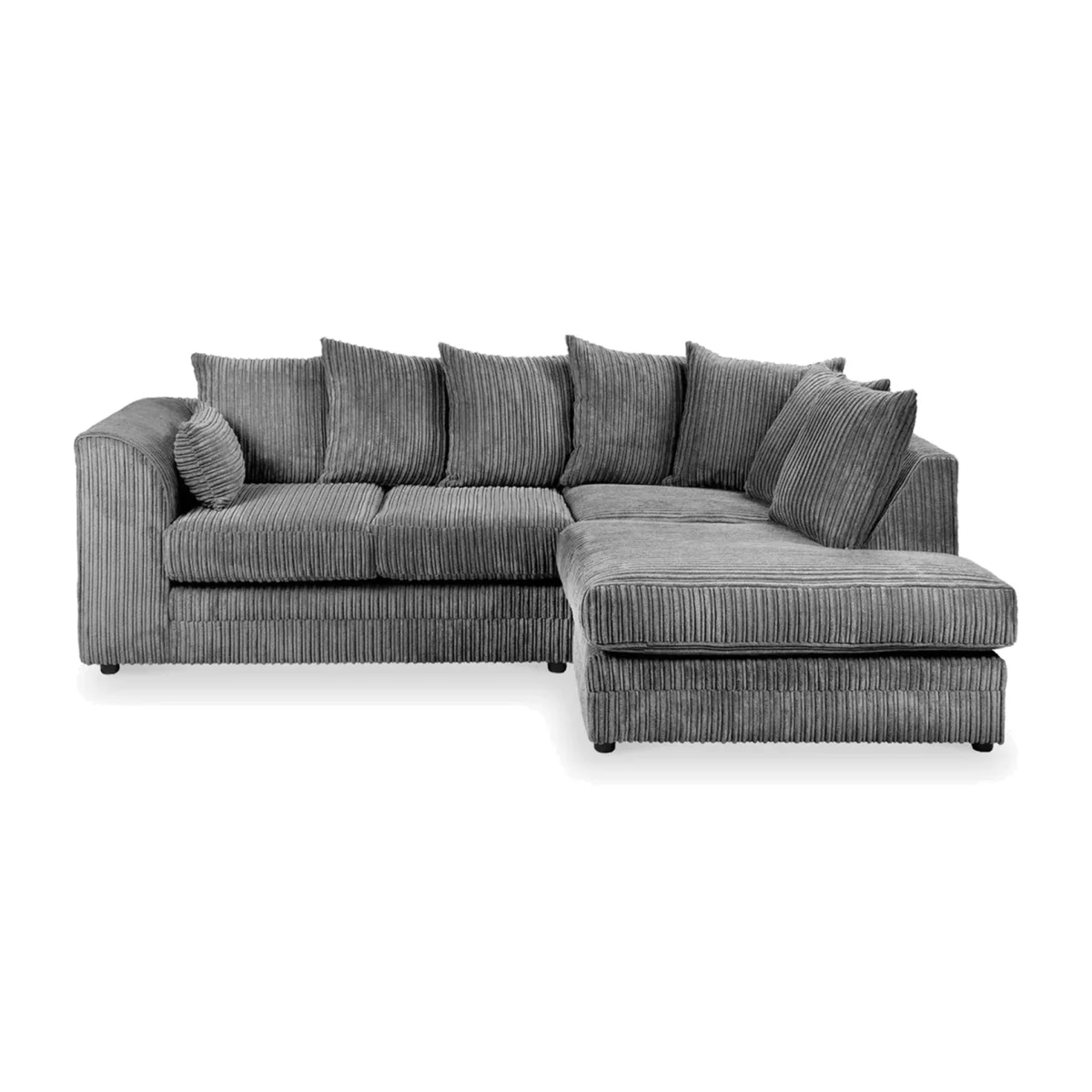 Byron Right hand Grey corner sofa - Grey – image 1
