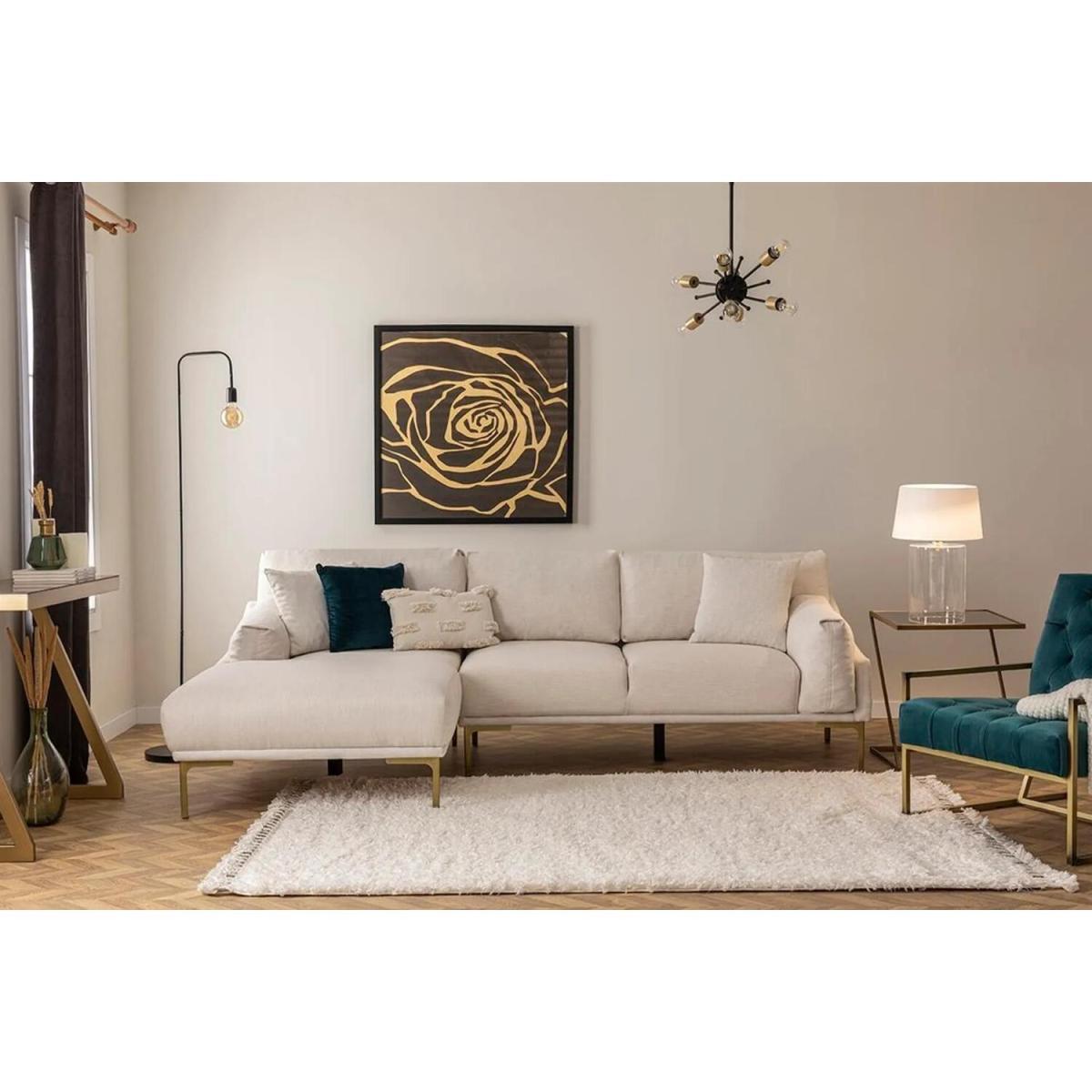 Leo Corner Sofa - Ecru / Left-hand