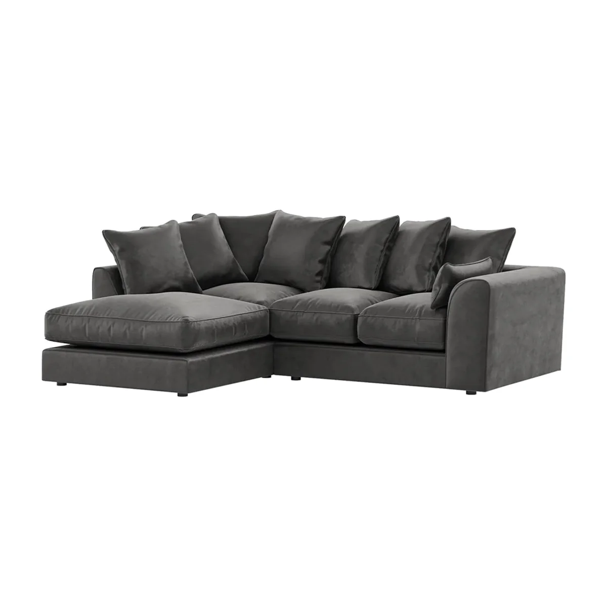 DYLAN Plush Velvet Left Hand Corner Sofa