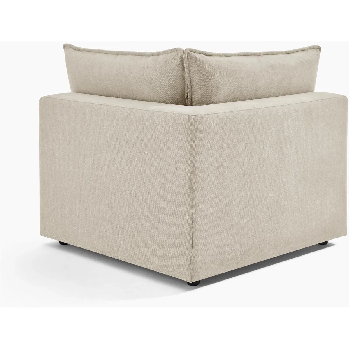 Echo Linen-Look Fabric 3 Seater Modular Chaise Sofa - Cream / 179cm – image 8