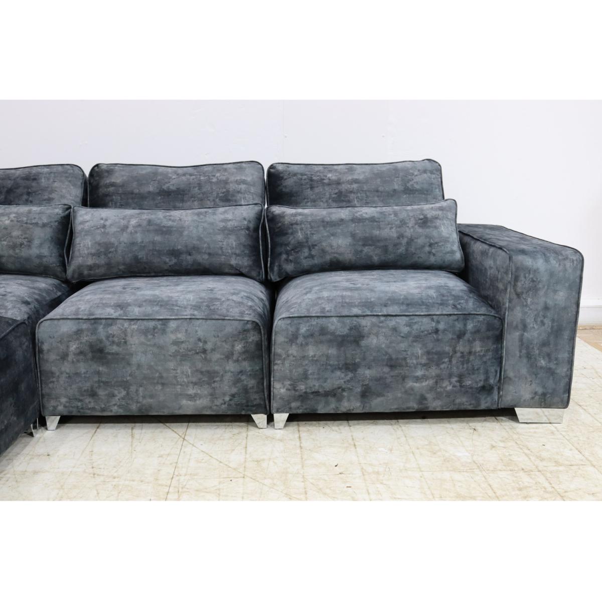 Sicilly Milano Charcoal Sofa Full Back 2 Plus 2 - Charcoal – image 3