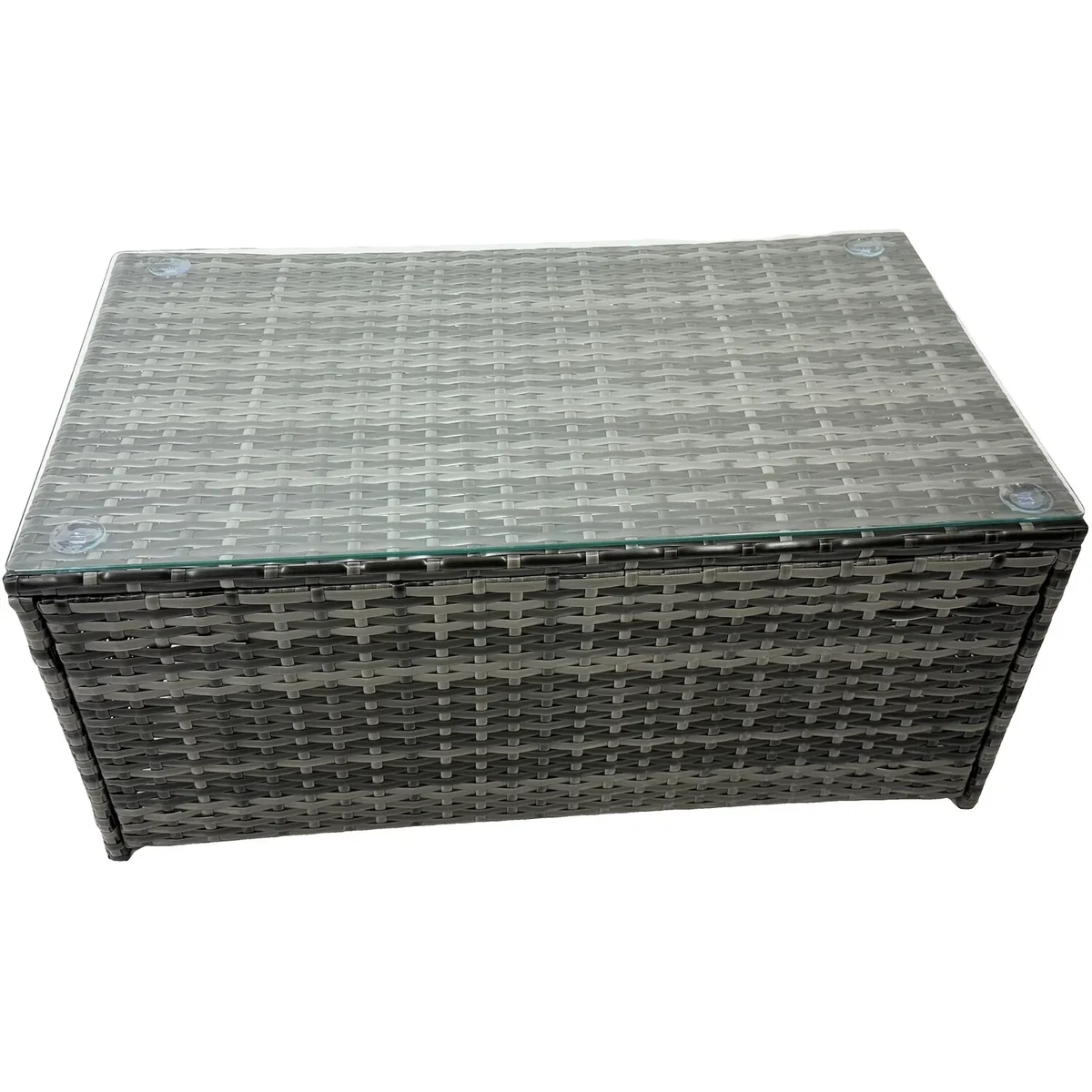 Fimous 12-Seat High Back Rattan Corner Sofa Set Dark Grey - Dark Grey Mixed – image 5