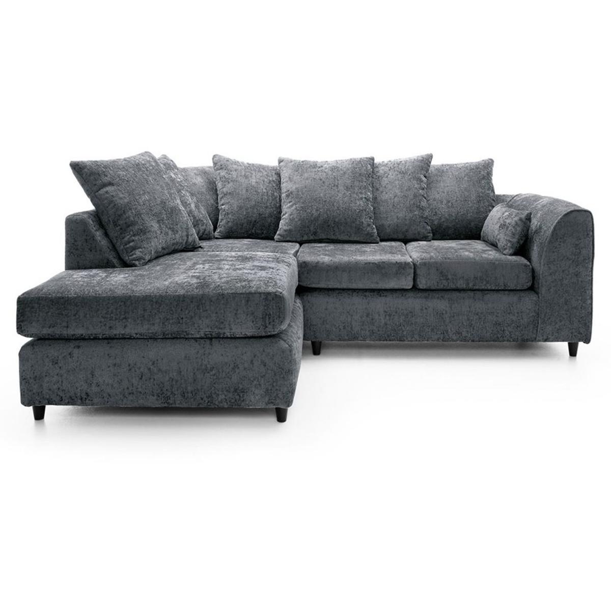 Keria Corner Sofa Silver and Dark Grey - Dark Grey / Left-hand – image 2