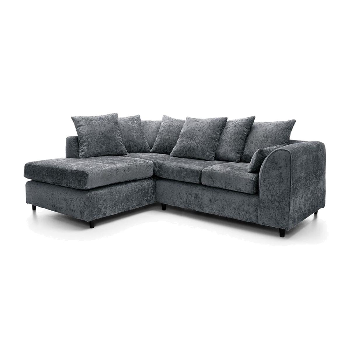 Keria Corner Sofa Silver and Dark Grey - Dark Grey / Left-hand – image 1