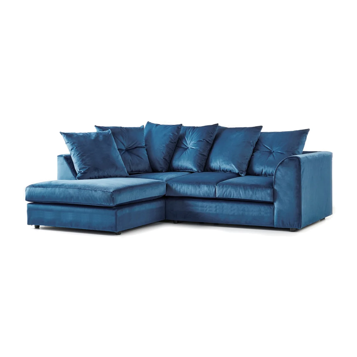 DYLAN Plush Velvet Left Hand Corner Sofa
