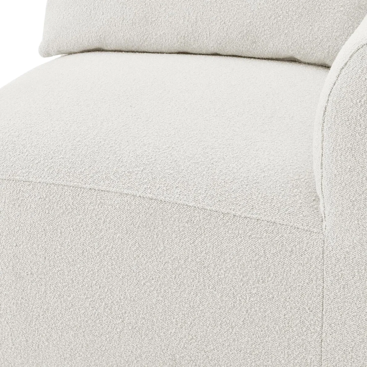Drift Boucle Fabric 4 Seater Modular Corner Sofa - Cream – image 3