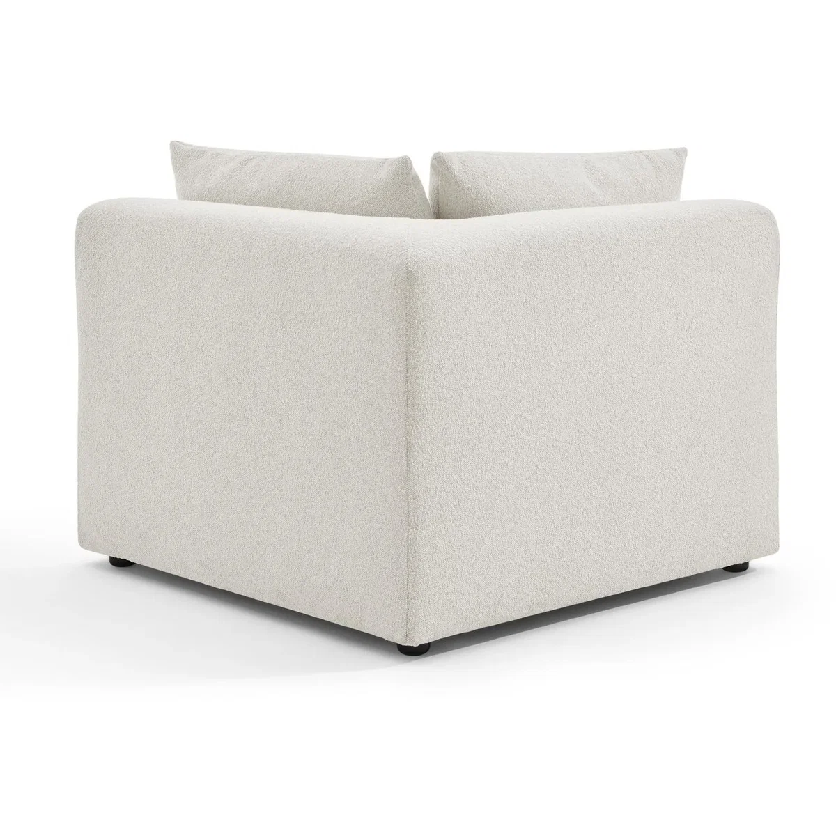 Drift Boucle Fabric 4 Seater Modular Corner Sofa - Cream – image 7