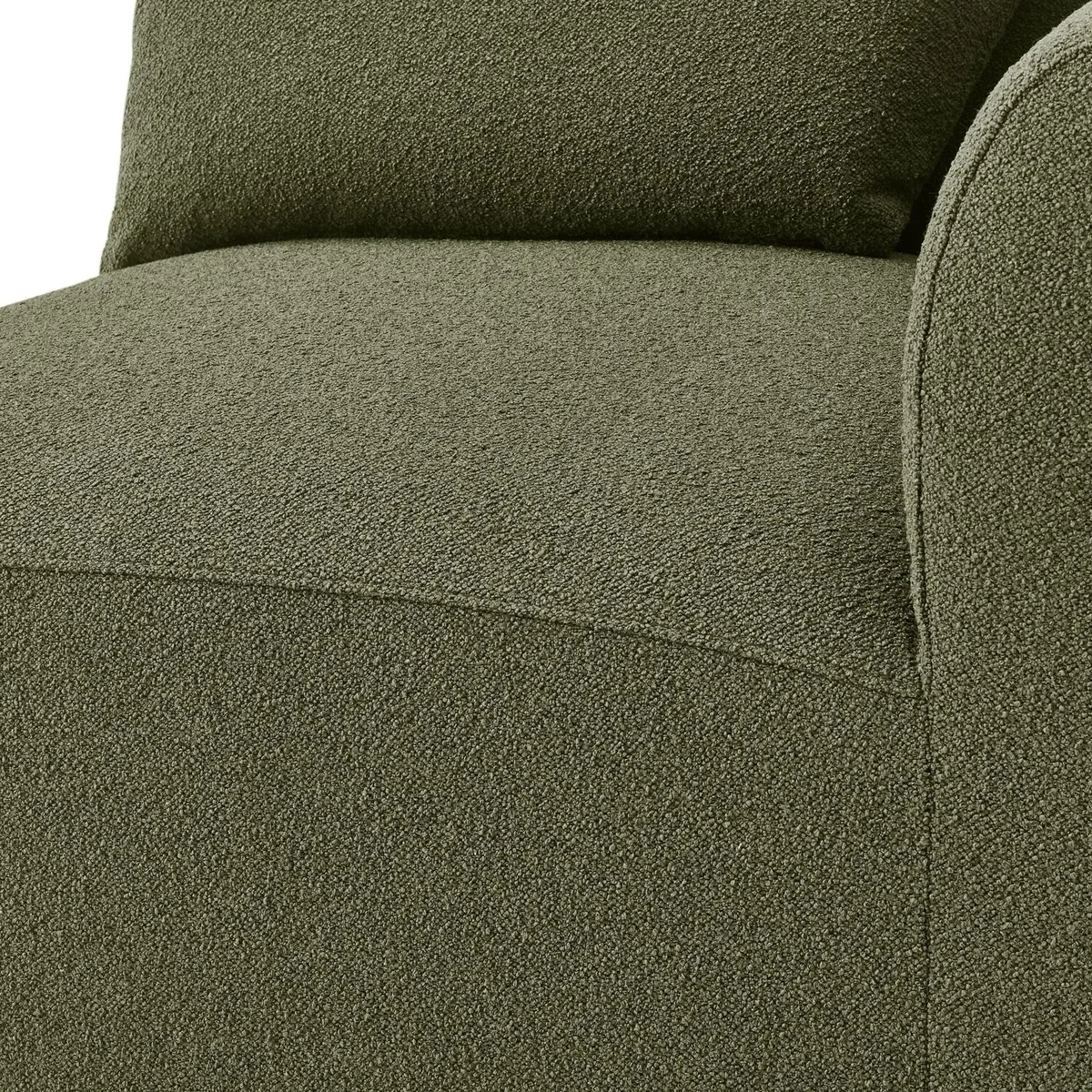 Drift Boucle Fabric 4 Seater Modular Corner Sofa - Cream – image 9