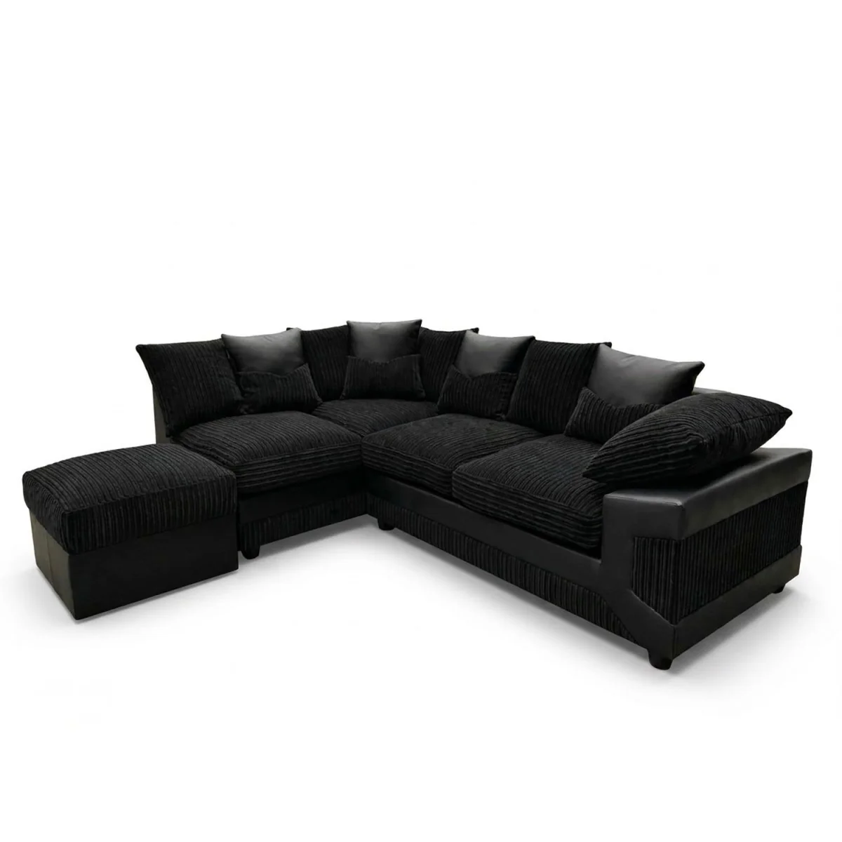 DINO Corner Sofa Black and Black - Black & Black / Left-hand – image 2