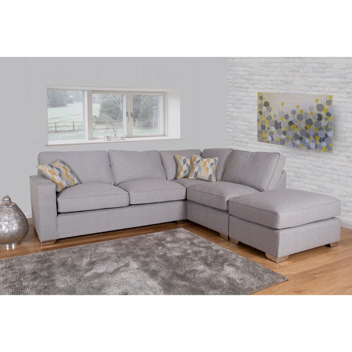 New York Barley Silver Corner Sofa Unit - Barley Silver / Fielding Mustard / Right-hand – image 2