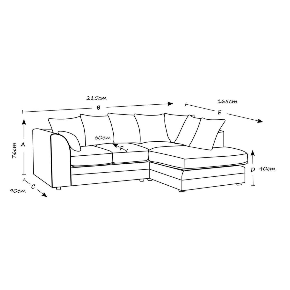Canolo Luxury RHF Corner Chaise Crush Velvet Sofa - Brown – image 2