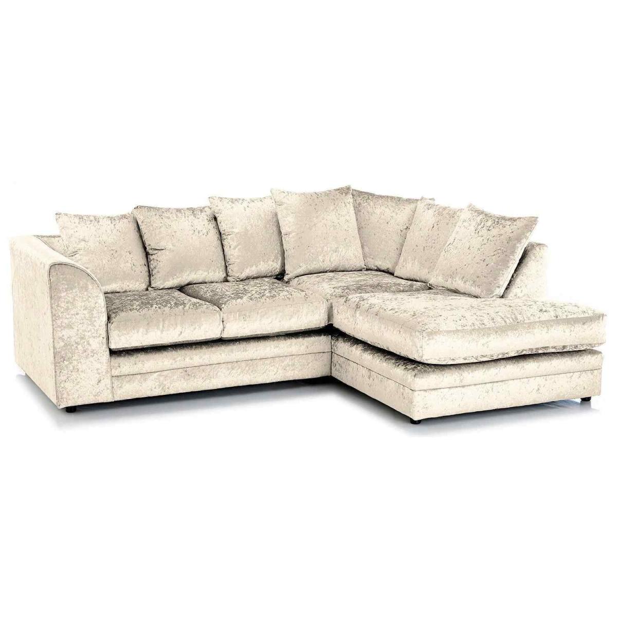 Canolo Luxury RHF Corner Chaise Crush Velvet Sofa - Brown – image 4