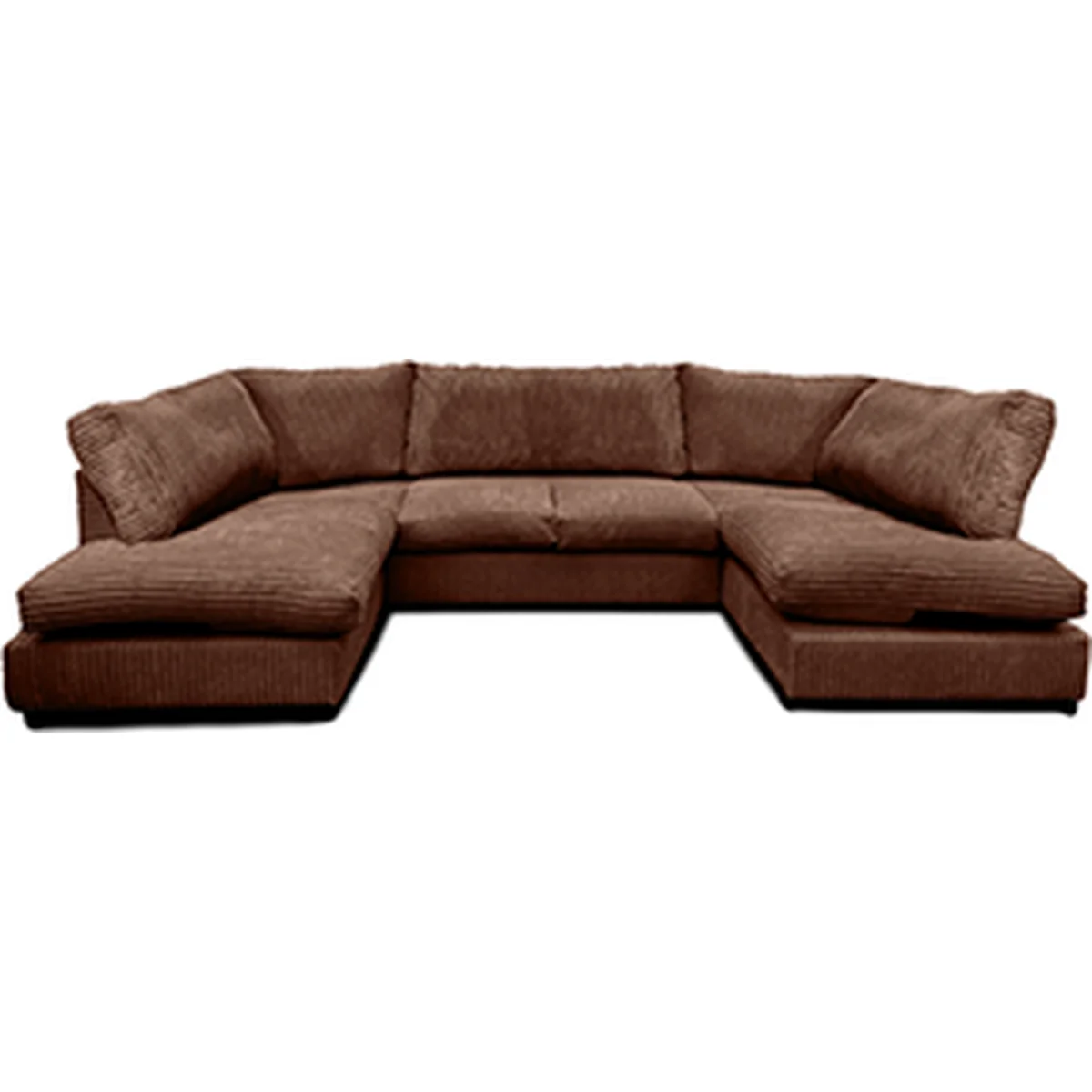 Hardwood 6 Seater U Shape Corner Sofa in Jumbo Cord - Cream – image 12