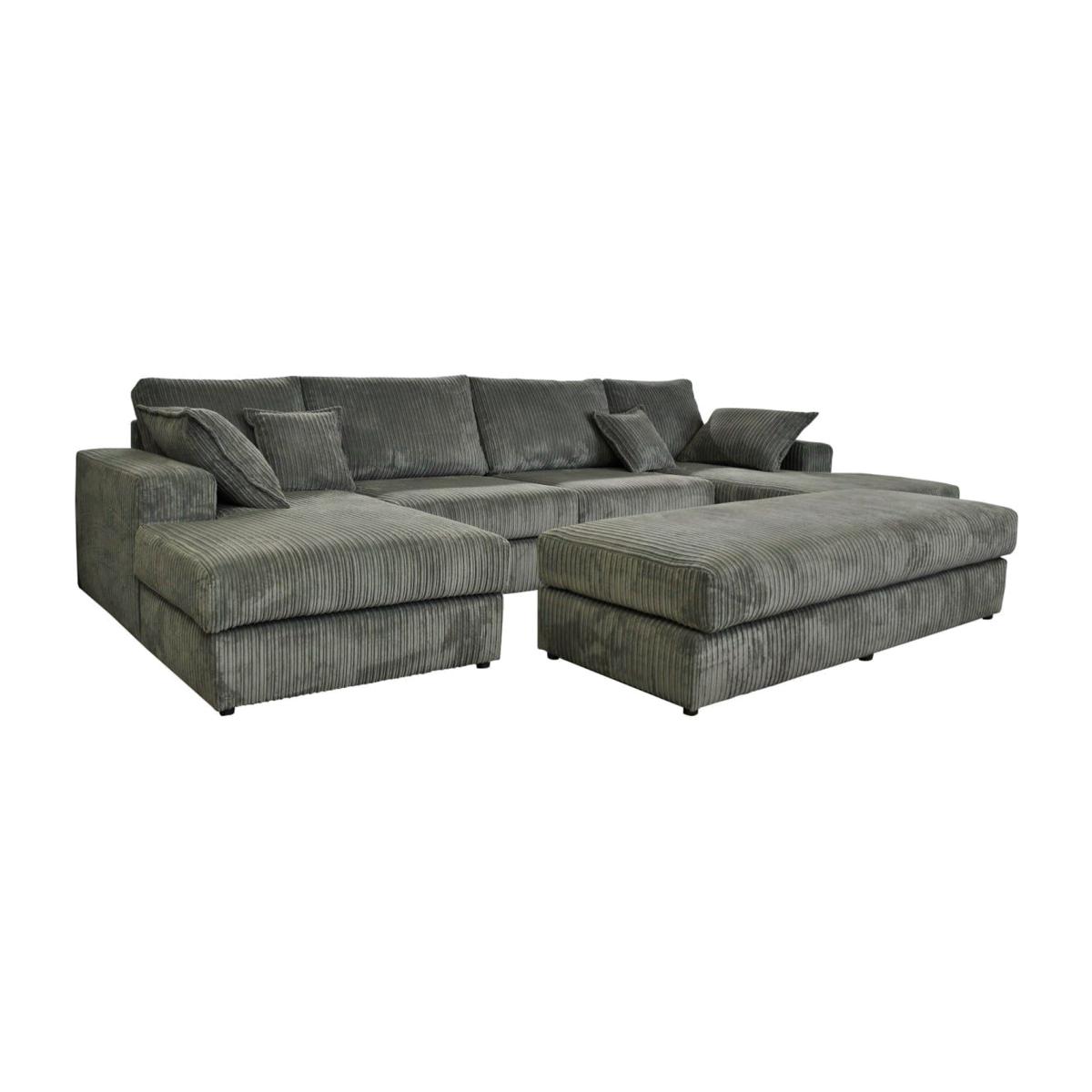Rest Large Double Ended Chaise Sofa - Grey