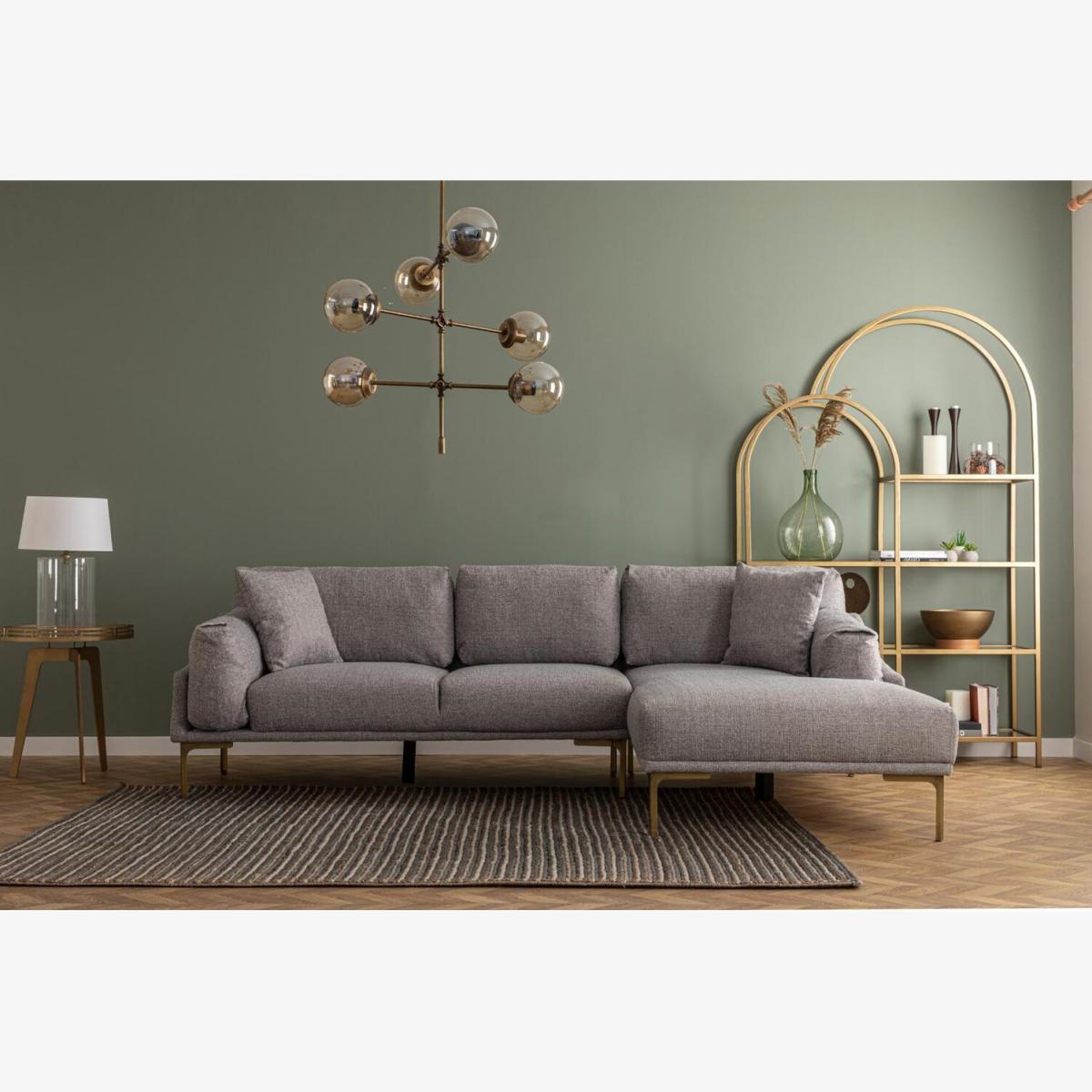 Leo Corner Sofa - Cloud Grey / Right-hand