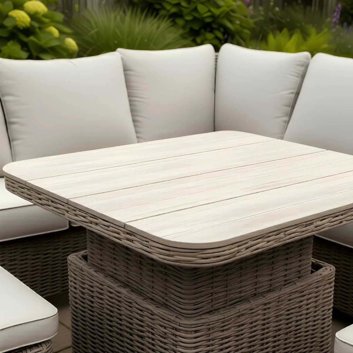 Ashford Corner Sofa Set with Square Height Adjustable Table - Beige – image 6