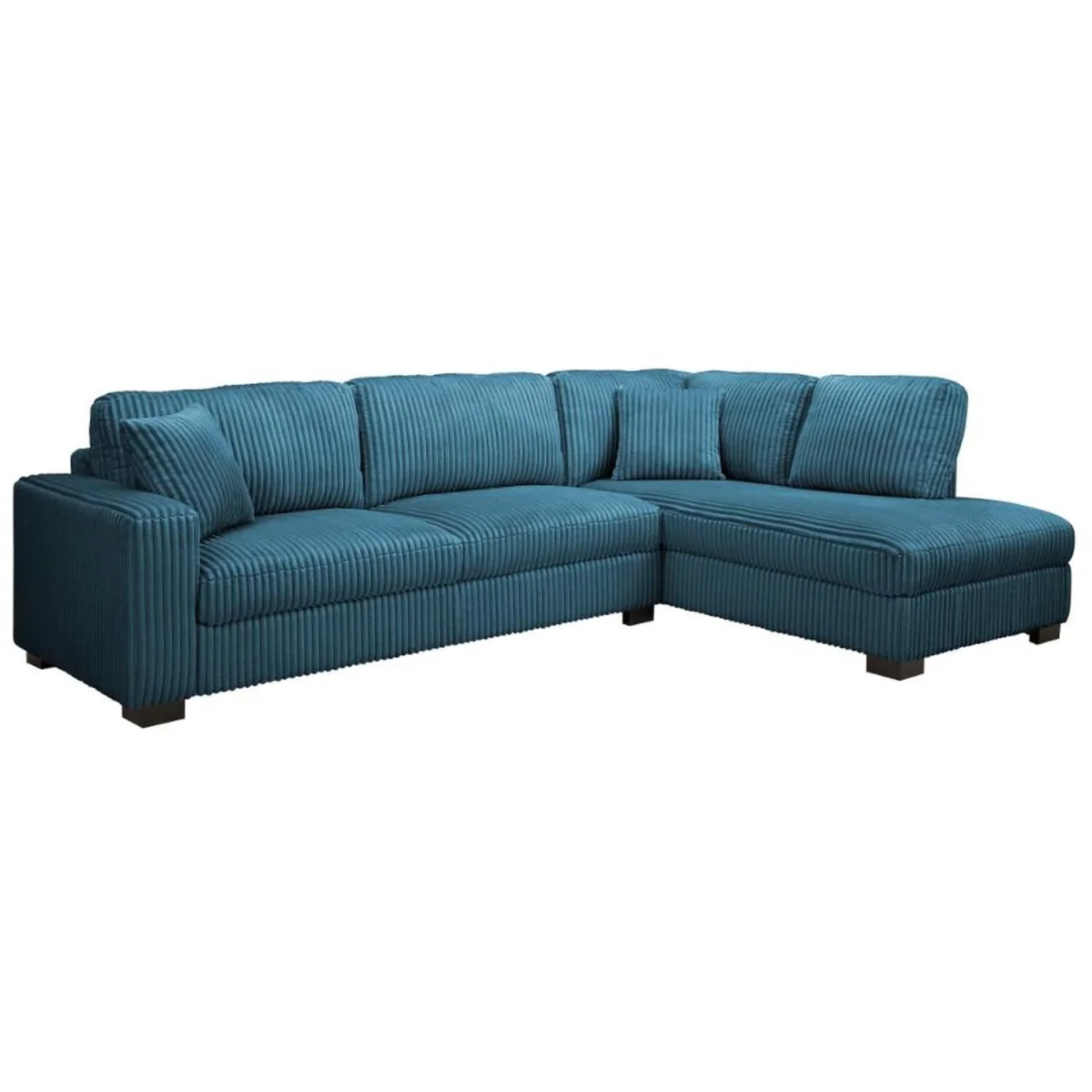 Tate Corner Sofa - Blue Teddy Jumbo Cord / Left-hand / Teddy Jumbo Cord – image 3