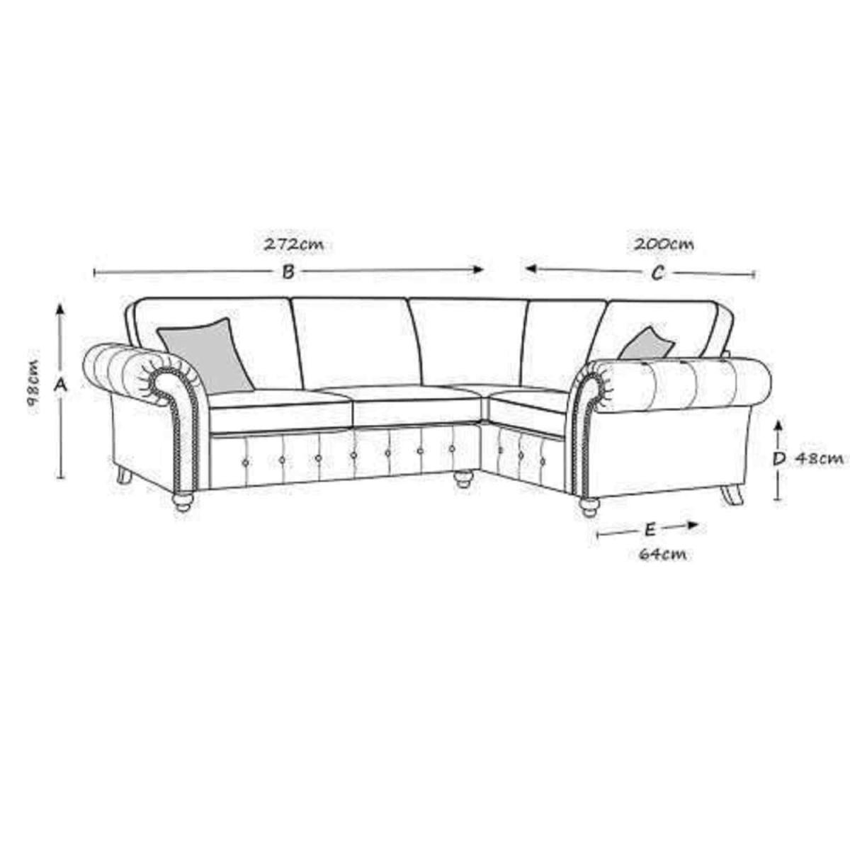 Oakana Luxury Leather RHF Corner Sofa - Brown – image 3