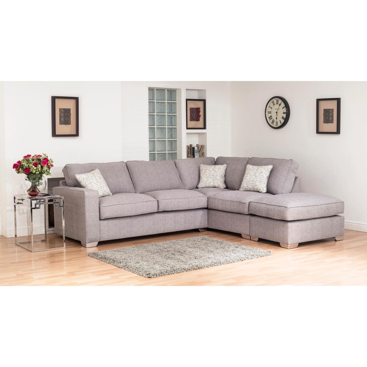 New York Barley Silver Corner Sofa Unit - Barley Silver / Camelia Winter / Right-hand – image 3