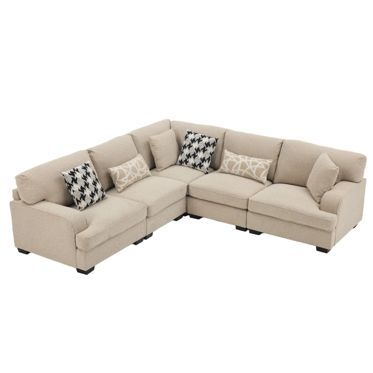 Chester L-Shaped Corner Sofa - Beige – image 3