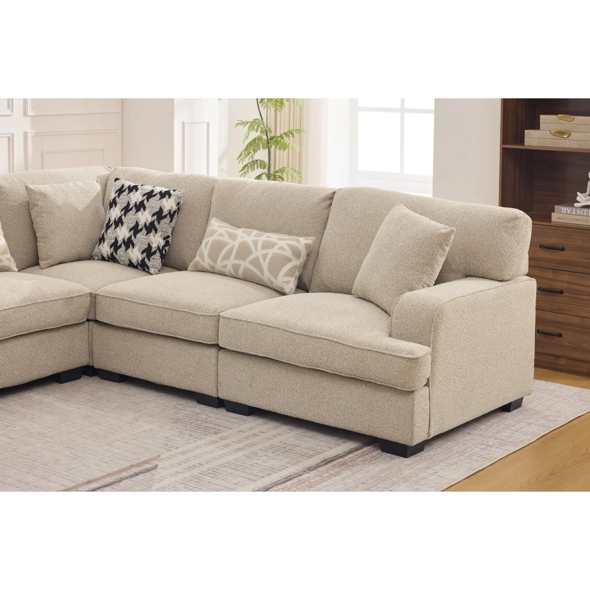 Chester L-Shaped Corner Sofa - Beige – image 5