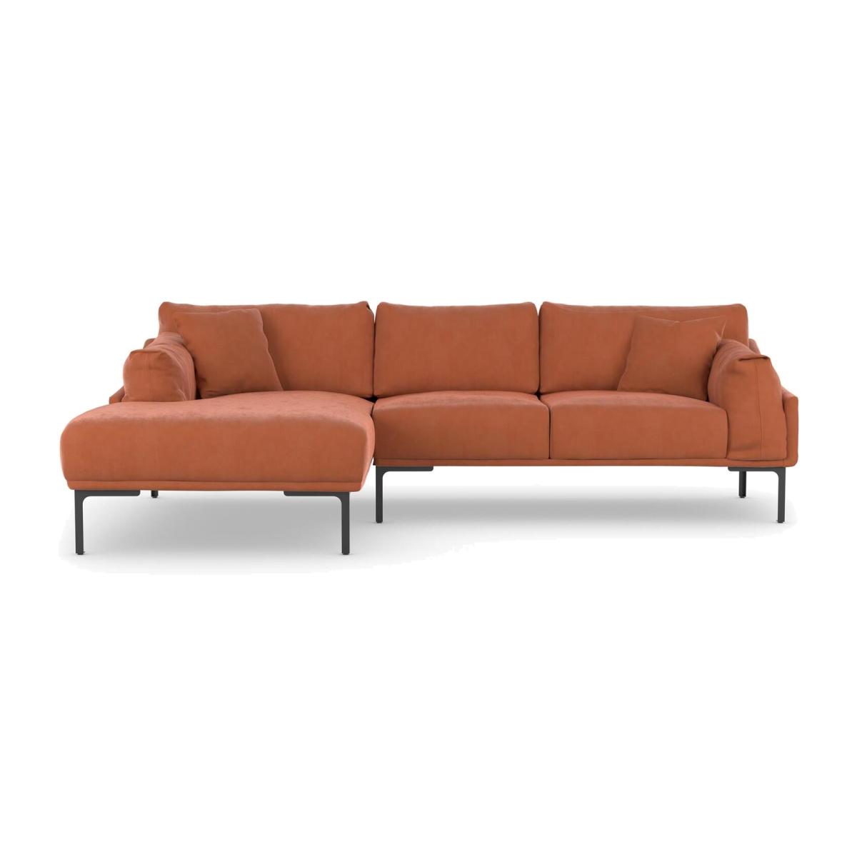 Leo Corner Sofa - Rust Orange / Limited assembly required / Left-hand