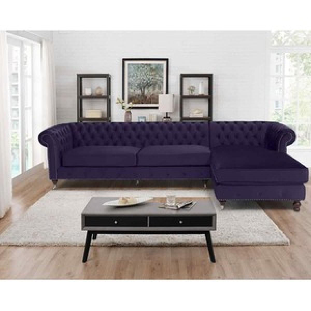 Ronald Chesterfield L Shape Corner Sofa - Grey – image 3