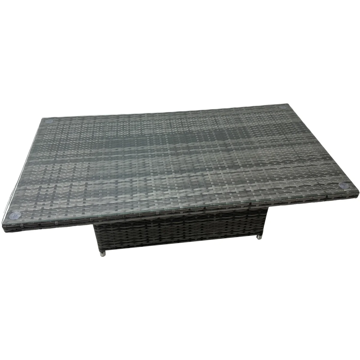Fimous 9-Seater PE Rattan Corner Sofa Set with Height-Adjustable Table, Dark Grey Mixed. - Dark Grey Mixed – image 2
