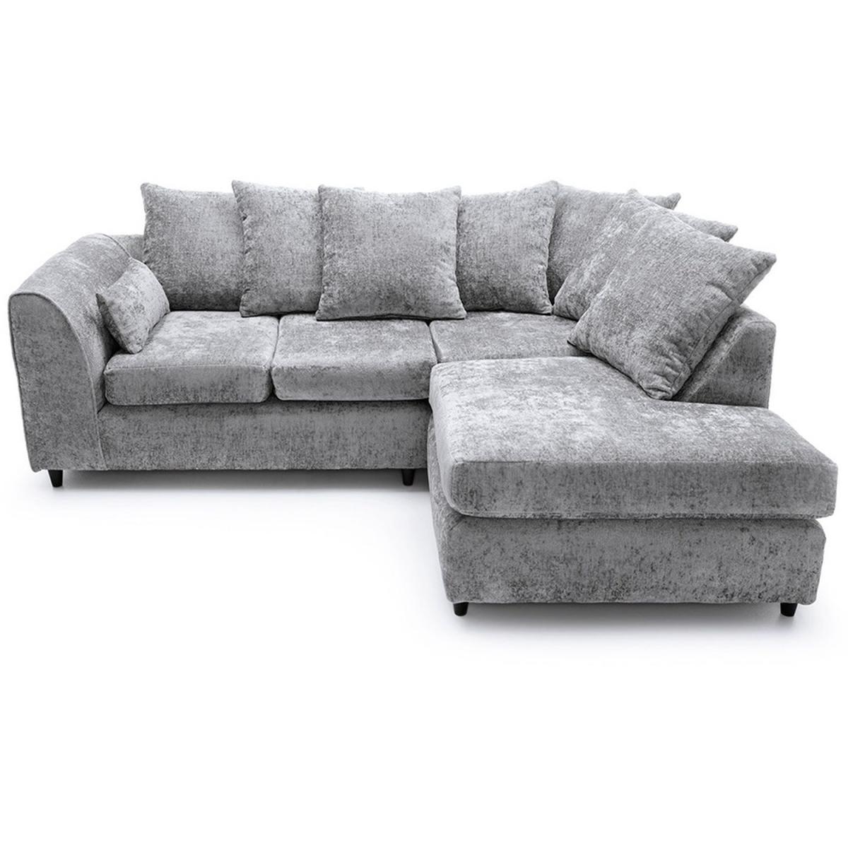 Keria Corner Sofa Silver and Dark Grey - Silver / Right-hand – image 2